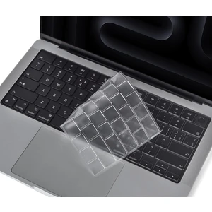 Apple MacBook Pro 14 M4 Çipli 2024 Sıvı Geçirmez Ultra Ince Koruyucu Silikon Klavye Ped A3112 A3185 A3401