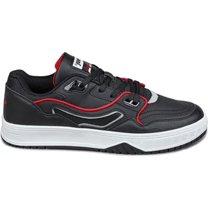 28520 Siyah - Beyaz - Kırmızı Erkek Sneaker Günlük Spor Ayakkabı
