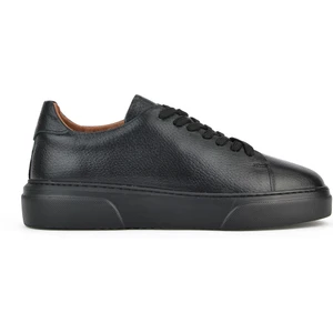 Ziya, Erkek Hakiki Deri Sneaker 151423Z511 Siyah