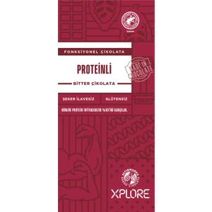 Proteinli Şeker İlavesiz Bitter Kuvertür Çikolata 200 gr