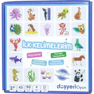 Düşyeri Oyun Eğitici Kartlar Denizde Havada Yasayan Hayvanlar Yapboz