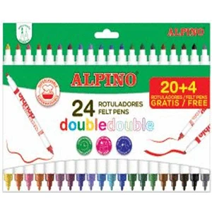 Double Çift Taraflı Keçeli Kalem 20+4