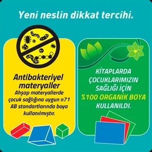 Adeda Yayıncılık Dikkati Güçlendirme Seti Plus 3 Yaş (26+106 Ahşap Materyal + 3 Kitap Takım) - Osman Abalı