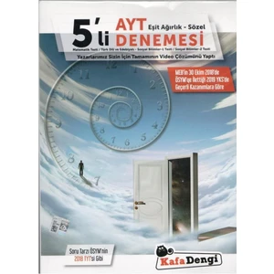 Kafa Dengi Yayınları AYT Eşit Ağırlık Sözel 5 Deneme