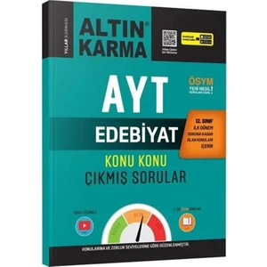 Altın Karma Yayınları AYT  Edebiyat Konu Konu Çıkmış Sorular