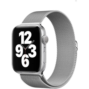 Apple Watch Series Se/10/9/8/7/6/5/4/3 42MM-44MM-45MM-49MM Uyumlu Milano Loop Çelik Kordon