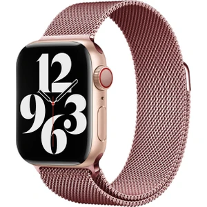Apple Watch Series Se/10/9/8/7/6/5/4/3 42MM-44MM-45MM-49MM Uyumlu Milano Loop Çelik Kordon