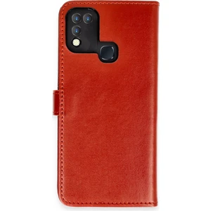  Infinix Hot 10 Play Kılıf Cüzdanlı Kapaklı Kılıf - Kırmızı