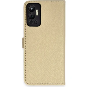  Infinix Hot 12 Kılıf Cüzdanlı Kapaklı Kılıf - Gold