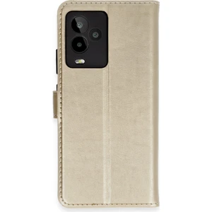  General Mobile Gm 24 Pro Kılıf Cüzdanlı Kapaklı Kılıf - Gold