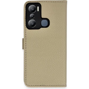  Infinix Hot 20I Kılıf Cüzdanlı Kapaklı Kılıf - Gold