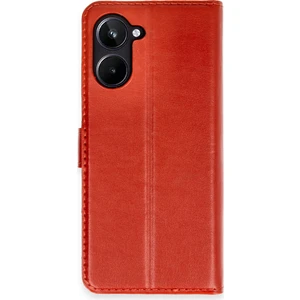  Realme 10 4g Kılıf Cüzdanlı Kapaklı Kılıf - Kırmızı