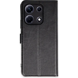  Infinix Note 30 Kılıf Cüzdanlı Kapaklı Kılıf - Siyah