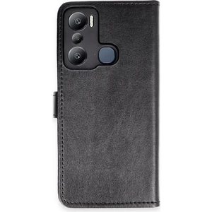  Infinix Hot 20I Kılıf Cüzdanlı Kapaklı Kılıf - Siyah