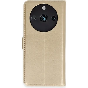  Realme 11 Pro Kılıf Cüzdanlı Kapaklı Kılıf - Gold