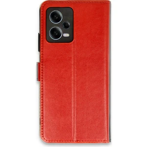  Xiaomi Redmi Note 12 5g Kılıf Cüzdanlı Kapaklı Kılıf - Kırmızı