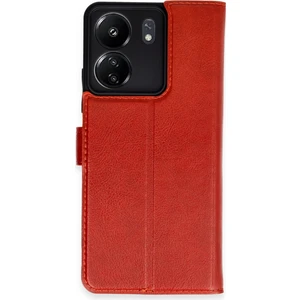  Xiaomi Redmi 13C Kılıf Cüzdanlı Kapaklı Kılıf - Kırmızı