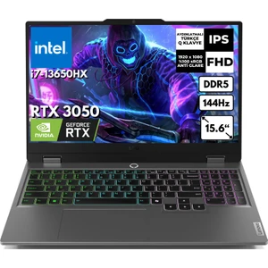 Loq 15IRX9 I7-13650HX 32 GB 1 Tbssd 6 GB RTX3050(95W) 15.6" Fhd 144 Hz Windows 11 Home Gaming Notebook 83DV011ATR BT34