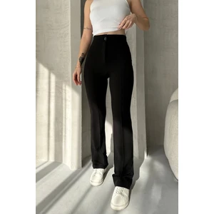 Miyase Life Krep Kumaş Likralı Ön Çimalı Palazzo Pantolon