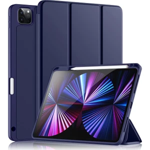 Apple iPad Pro 11 M4 (2024) Kalem Şarjına Uygun Kalemlikli Yatay Standlı Stromix Smart Kılıf A2836 A2837