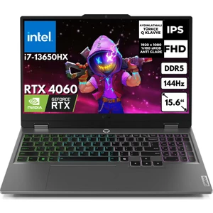 Loq 15IRX9 I7-13650HX 64 GB 1 Tbssd 8gb RTX4060(115W) 15.6" Fhd 144Hz Windows 11 Pro Gaming Notebook 83DV00WTTR BT70