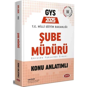 Data 2025 Gys Meb Şube Müdürlüğü Konu Anlatımlı Görevde Yükselme