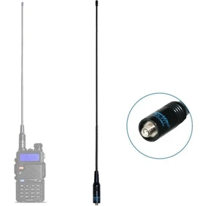 Dual Na 771 Uhf Vhf El Telsiz Anteni 38 Santim Esnek Kırbaç Baofeng Wouxun Hyt Vb Lerine