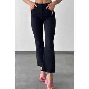 Paçaları Püskülllü,likralı Kot Pantolon