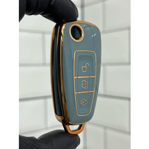 Barkas Elektronik Ford Focus Mondeo Transit Connect Transit Custom C-Max Anahtar Kılıfı Gri Gold