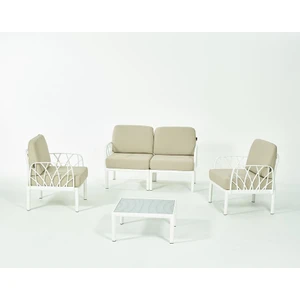 Garda Sofa Set 2+1+1+Sehpa Bej Minderli