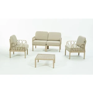 Garda Sofa Set 2+1+1+Sehpa Bej Minderli