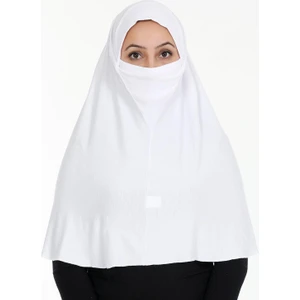 Peçeli Hazır Türban Pratik Şal Hijab Namaz Örtüsü