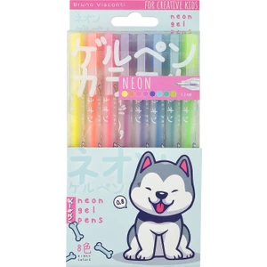 Jel Kalem Seti Neon Animals 0.8 8 Renk