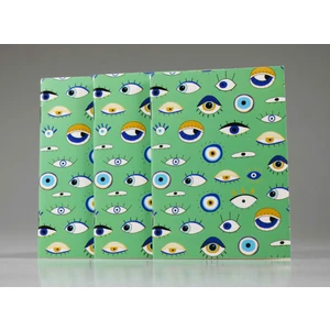 Yeşil Nazar 3'lü mini not Defter