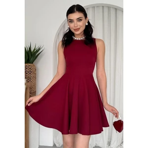 Kolsuz Fırfırlı Etekli Gizli Cepli Mini Balo & Mezuniyet Abiye Elbise 165