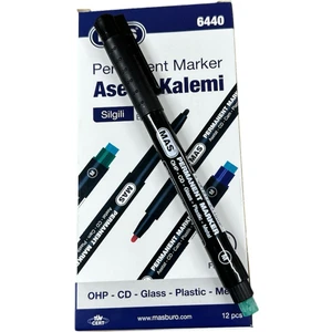 Mas Permanent CD Kalemi (M) Siyah 12 Adet