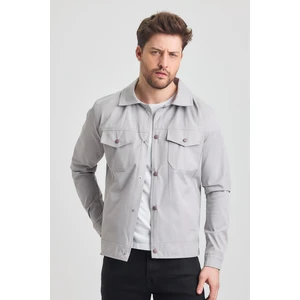 Bej Erkek Pamuk Polyester Karışımlı Iç Cepli Su ve Rüzgar Geçirmez Mevsimlik&yazlık Mont