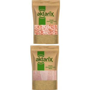 Pembe Himalaya Tuzu Seti 1 kg ( 500 gr İri Pembe + 500 gr İnce Yemeklik Pembe )