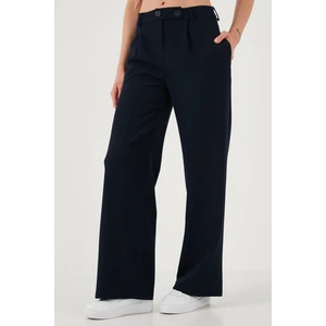 Standart Fit Yüksek Bel Bol Paça Pantolon Bayan Pantolon 6522280