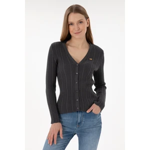 U.S. Polo Assn. Kadın Antrasit Hırka (Triko) 50293544-VR006