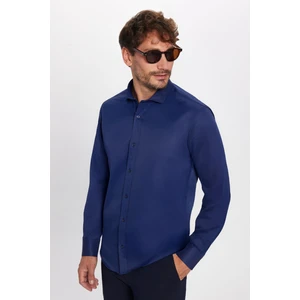 Modern Slim Fit Dar Kesim Düz Erkek Gömlek