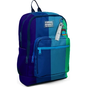 Coral High Renkli Çizgili Dört Bölmeli Okul Sırt Çantası 23781