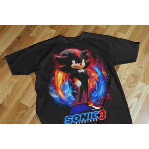 Sonic 3 Tişört Hedgehog Siyah