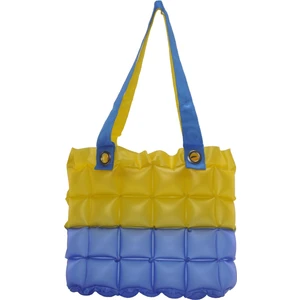 Louisiana Polo Kadın Plaj Çantası Sarı Lacivert Şişme Omuz Çanta BR02