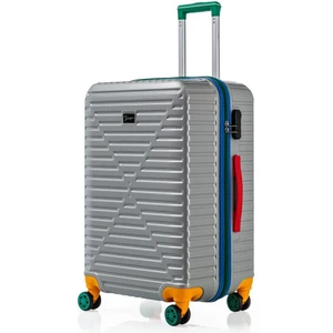 Orta Boy %100 Polikarbon Valiz 4x2 Teker Gri 1088