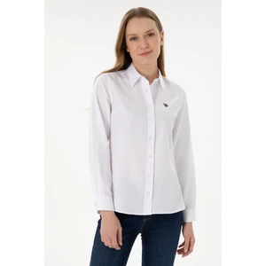 U.S. Polo Assn. Kadın Beyaz Gömlek Basic 50297002-VR013