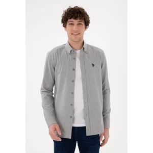 U.S. Polo Assn. Erkek Açık Gri Gömlek Basic 50296757-VR001