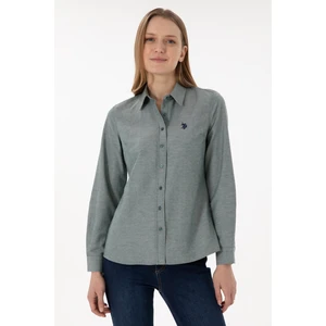 U.S. Polo Assn. Kadın Koyu Yeşil Gömlek Basic 50297002-VR079