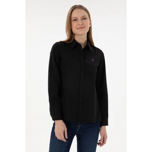 U.S. Polo Assn. Kadın Siyah Gömlek Basic 50297002-VR046