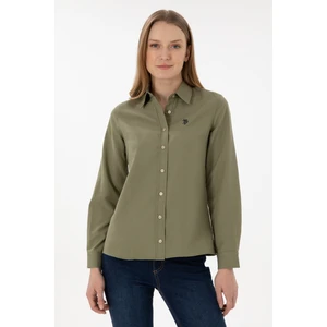 U.S. Polo Assn. Kadın Açık Haki Gömlek Basic 50297002-VR183